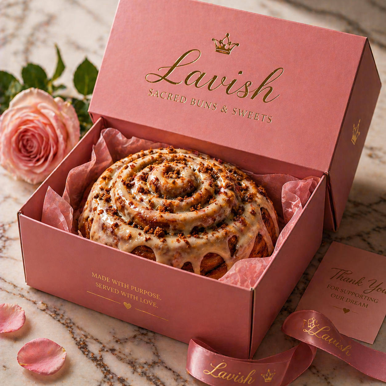 Lavish Sacred buns in a luxury gift box